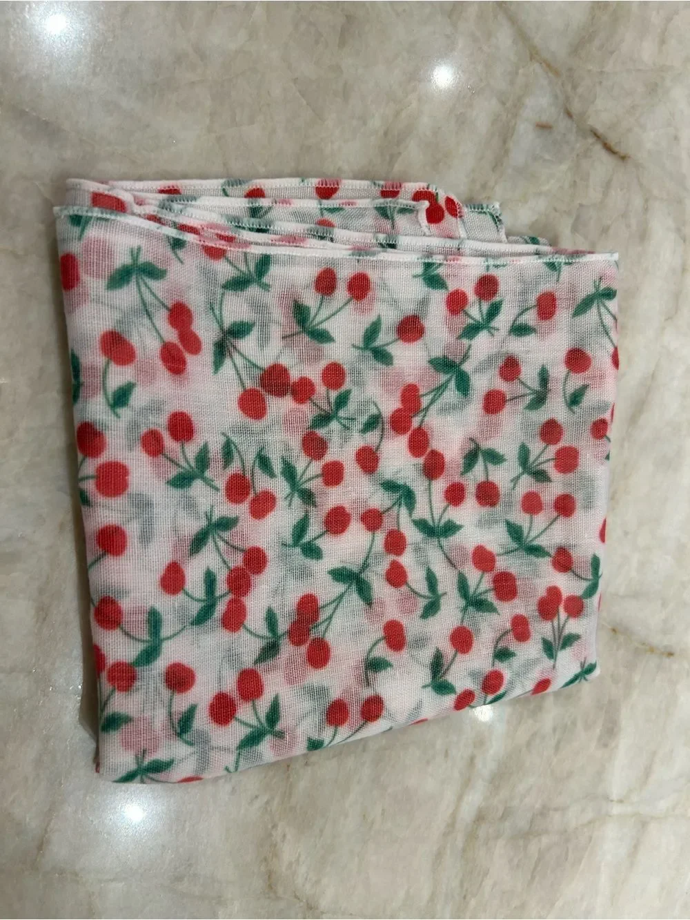 Cherry Print Scarf S196